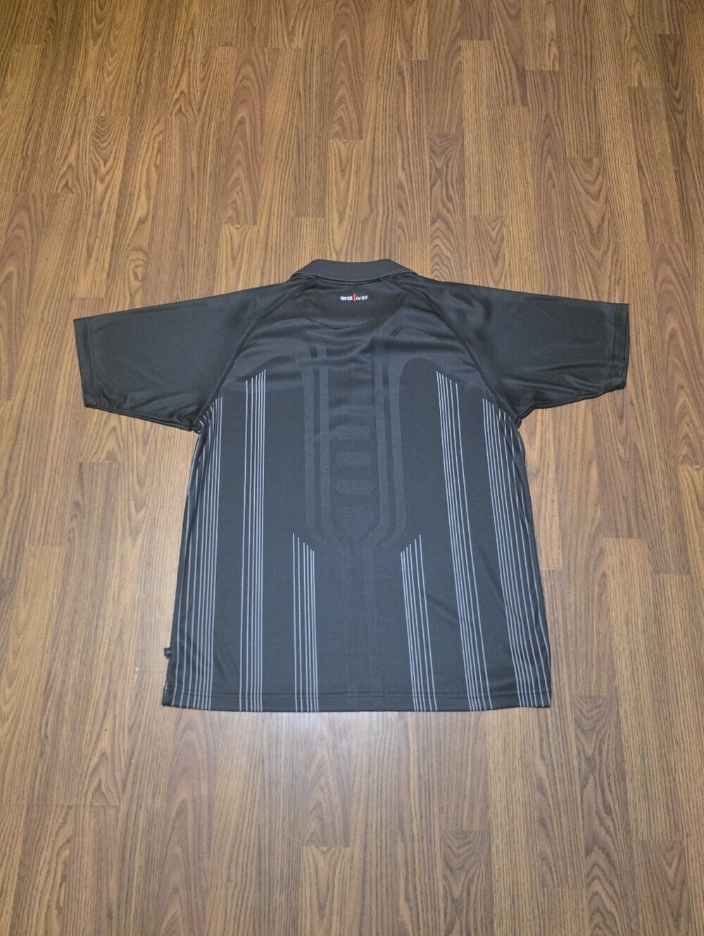 Weir Golf Men's M Black Performance Knit Mesh Golf Polo Shirt Athletic Fit E41 - Picture 5 of 7